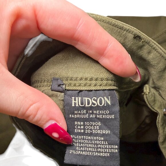 Hudson Jeans Collin Flap Skinny Jeans Ivy Green Size 31 NWT $189 - Picture 2 of 8